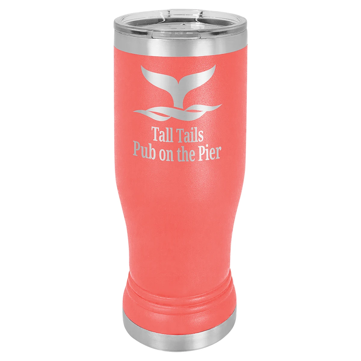 Coral 14 oz. Polar Camel Pilsner with Clear Lid 1