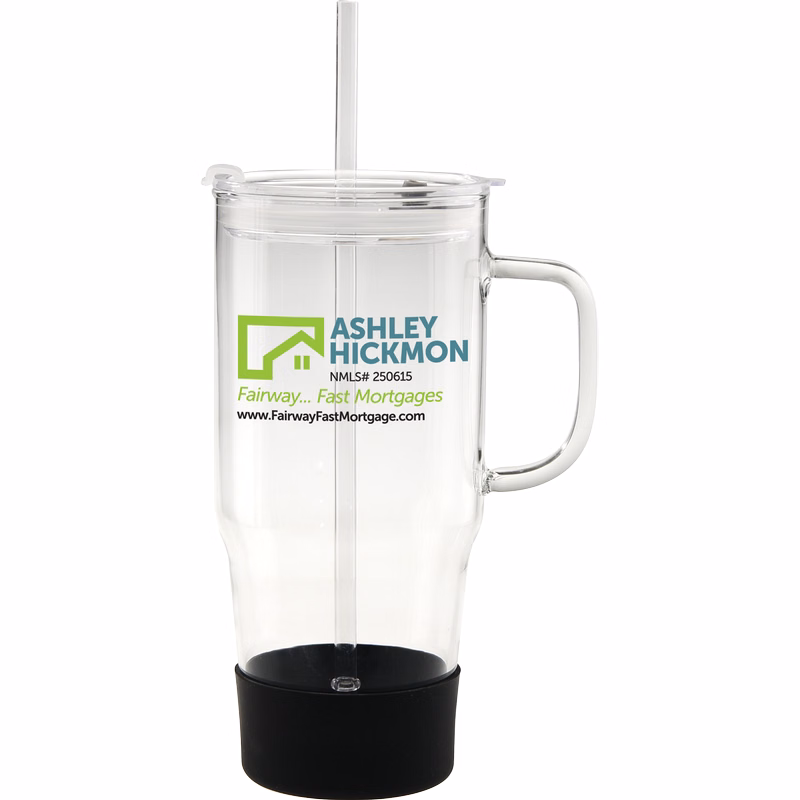 40 oz. Cafe America Glass Mug with Silicone Base