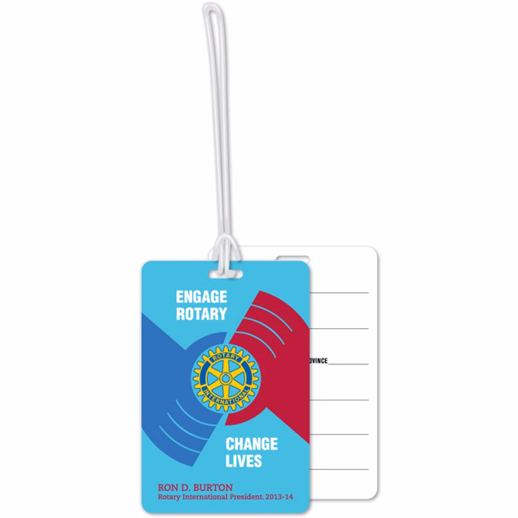 Custom Write-On Luggage Tags .020 Plastic (16 sq/in) Full Colour - 6" Loop
