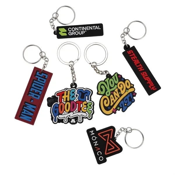 Custom 3D Shape Soft PVC Keychain with 1.2 inch Ring — Brand Promotion Gift 1