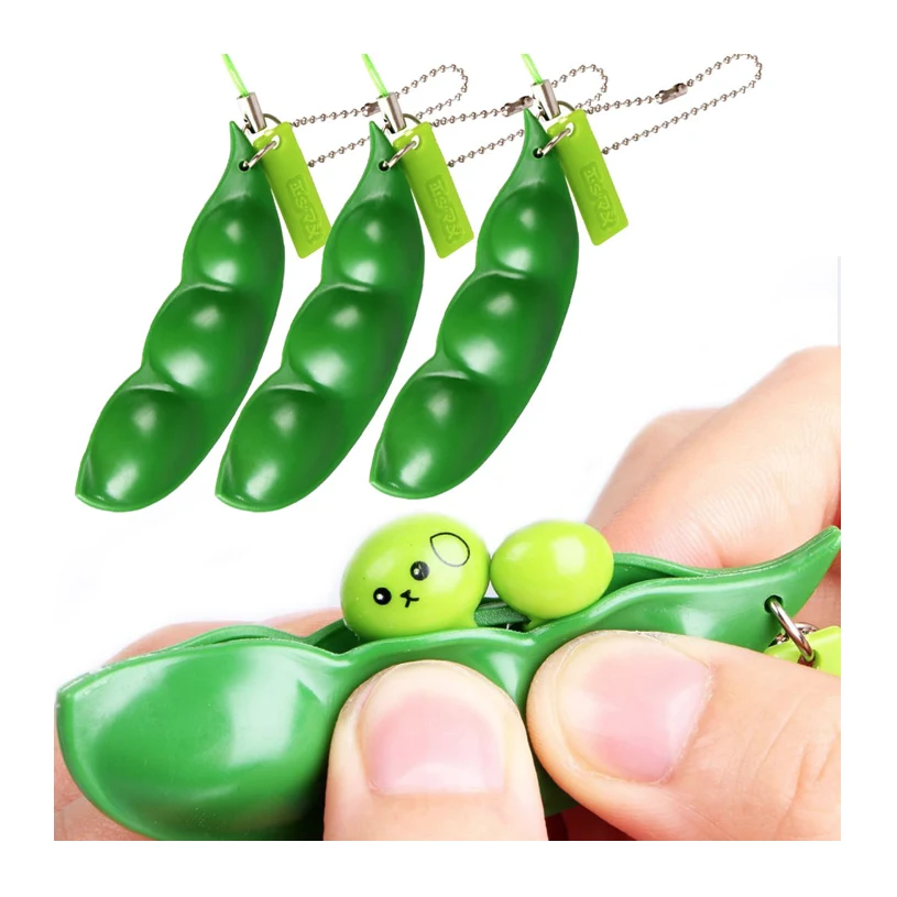 Stress Reliever Pea keychain 1