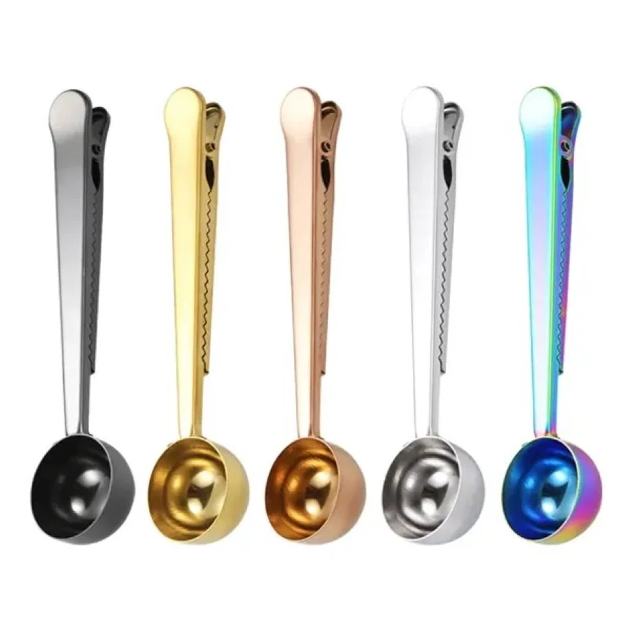 Multifunction Stainless Steel Coffee Measuring Spoon Clip 1