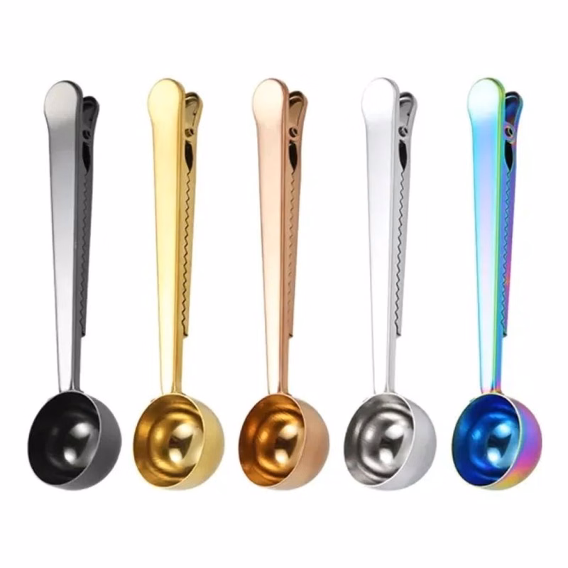 Multifunction Stainless Steel Coffee Measuring Spoon Clip