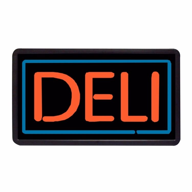 Deli 13" x 24" Simulated Neon Sign