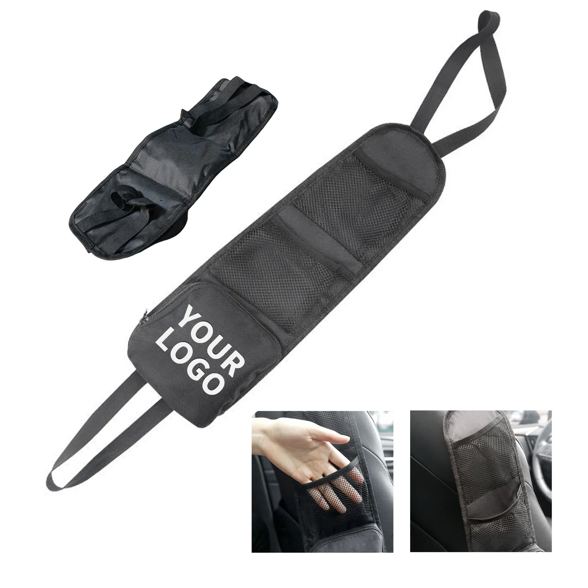 Car Seat Side Storage Hanging Bag Pair 16.5" Length x 5.5" Width 1