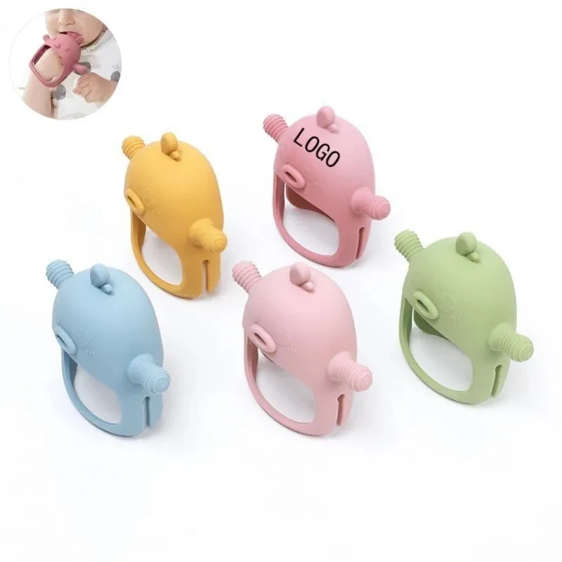 Food Grade Silicone Duckling Baby Teether 1