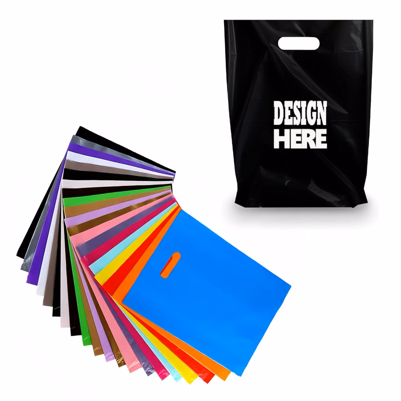 10" x 14" Plastic Die-Cut Handle Bags