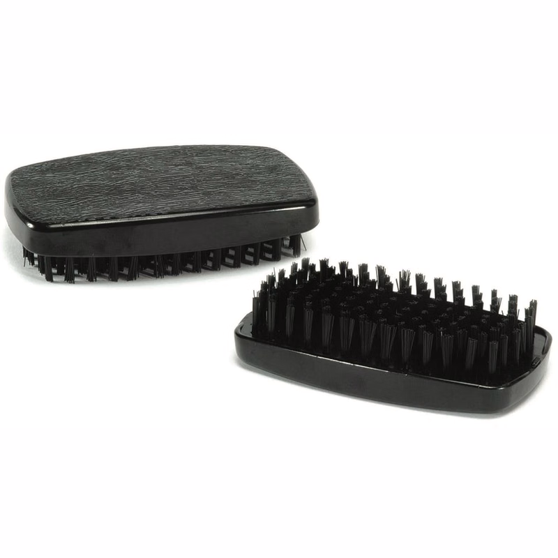 Block Handle Hairbrushes - Black 4.25" x 2.38"