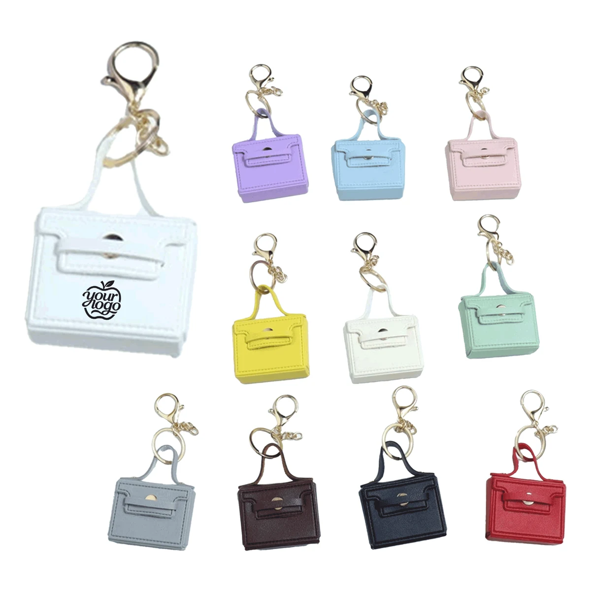 Solid-Color PU Leather Earphone Pouch 1