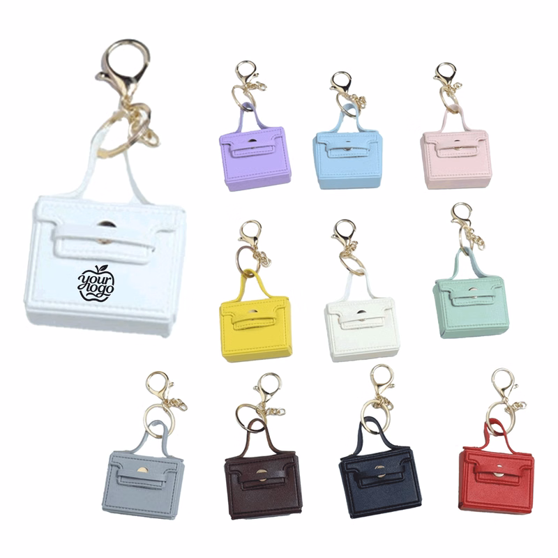 Solid-Color PU Leather Earphone Pouch
