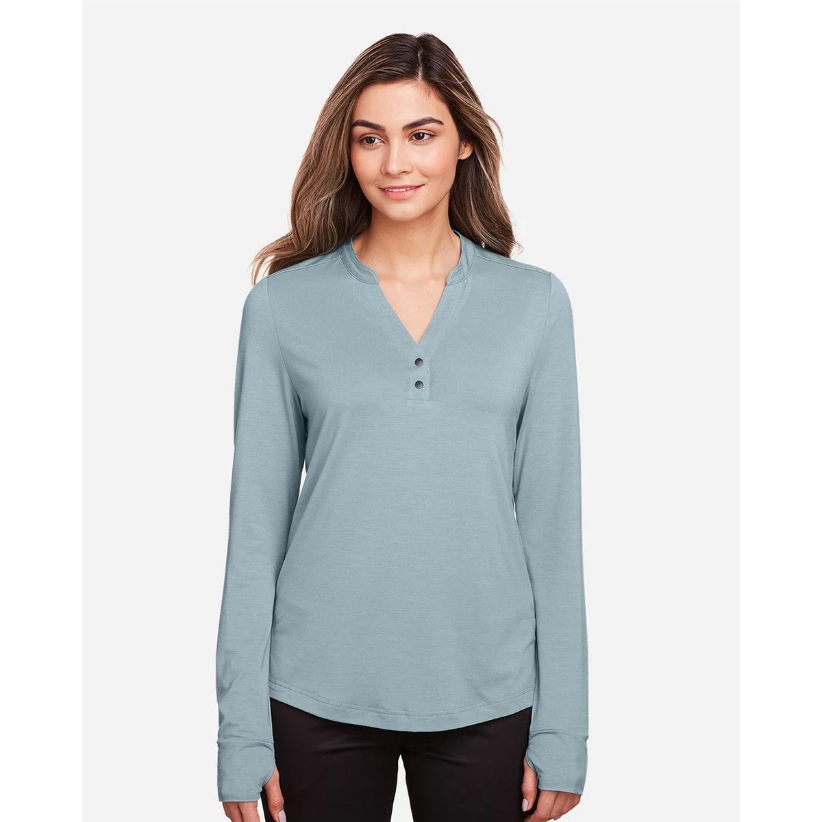 Women's JAQ Stretch Performance V-Neck Snap Pullover - NE400W 1