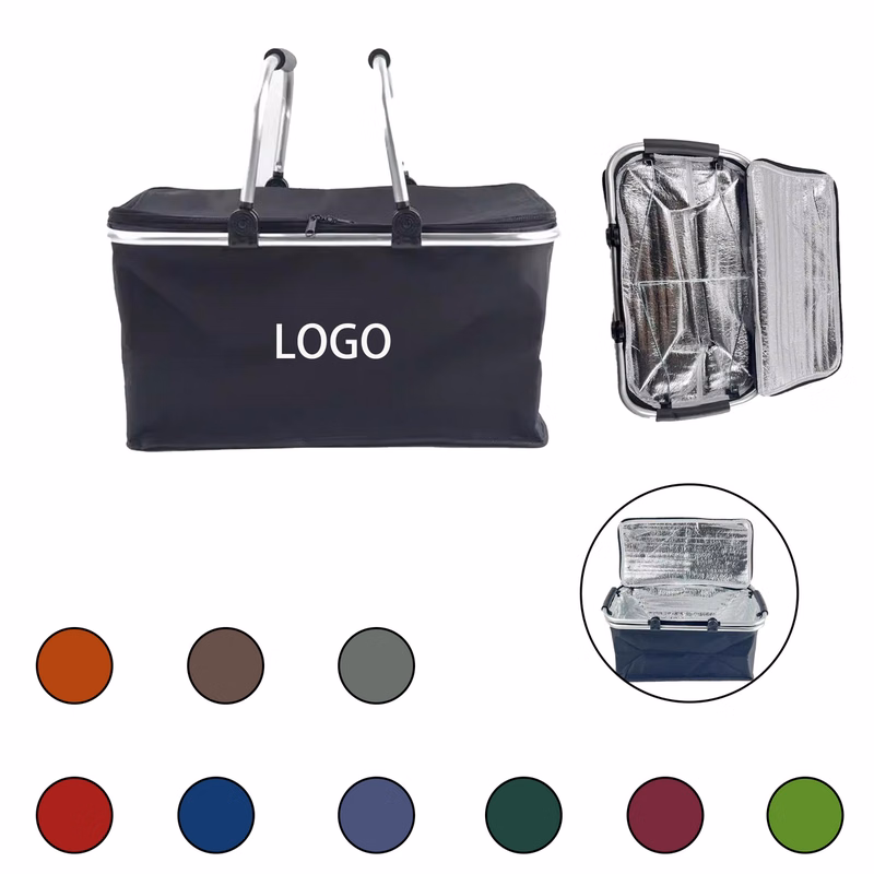 Aluminum Picnic Basket With Two Handles
