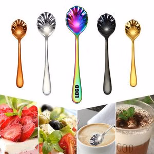 5.62 Inch Shell Shaped Dessert Coffee Spoon