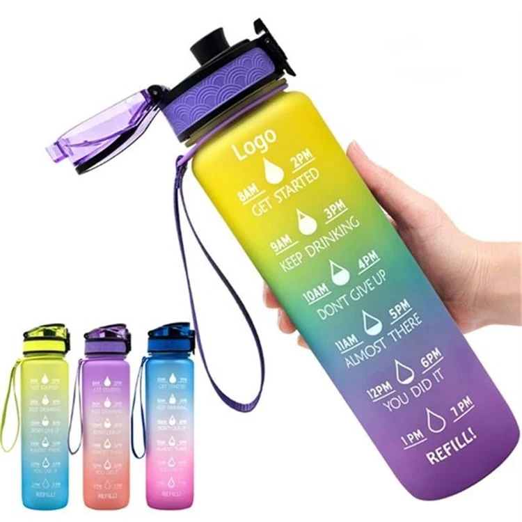 32 oz Leakproof Motivational Sports Water Bottle 1