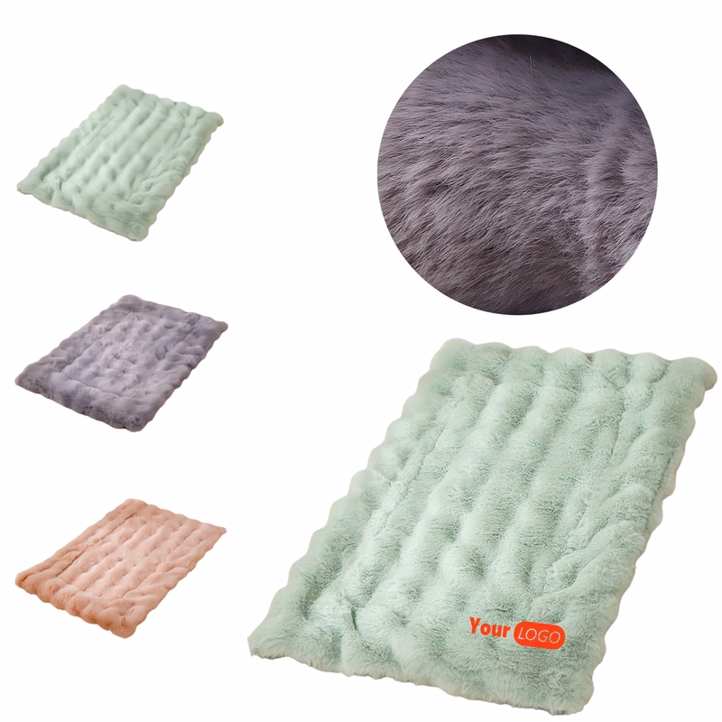 Thickened Soft Rabbit Fur Pet Blanket