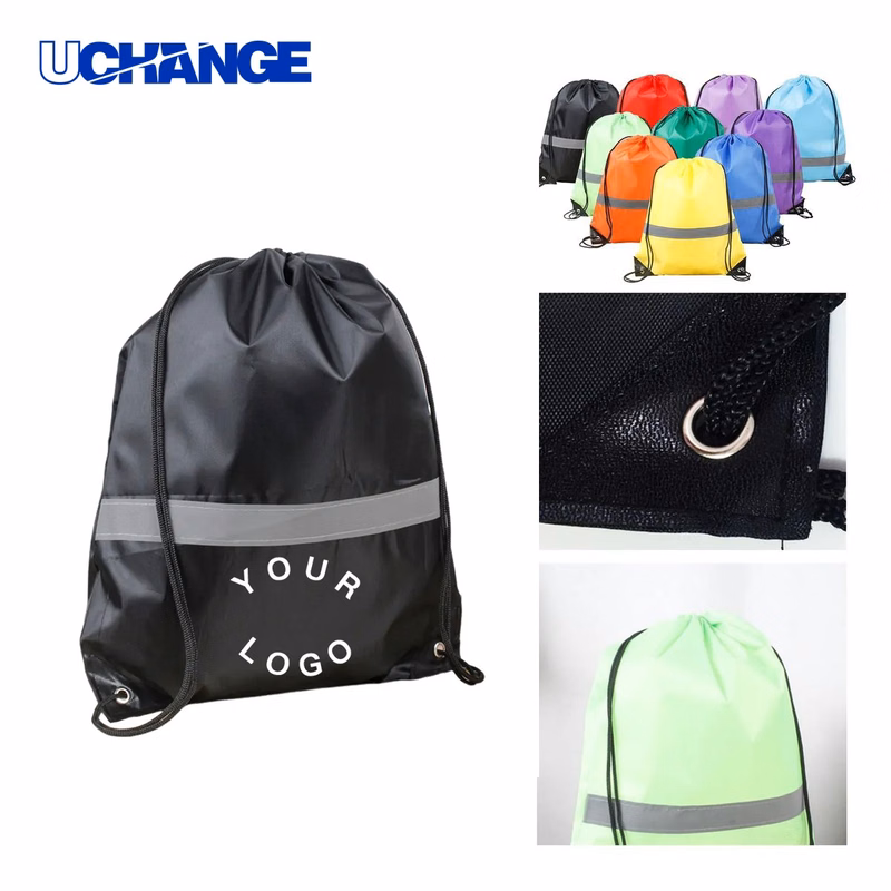 High Visibility Drawstring Bag Backpack Neon for Outdoor Use