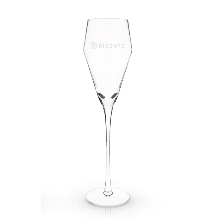 Viski® Angled Crystal Prosecco Glass, set of 2 1