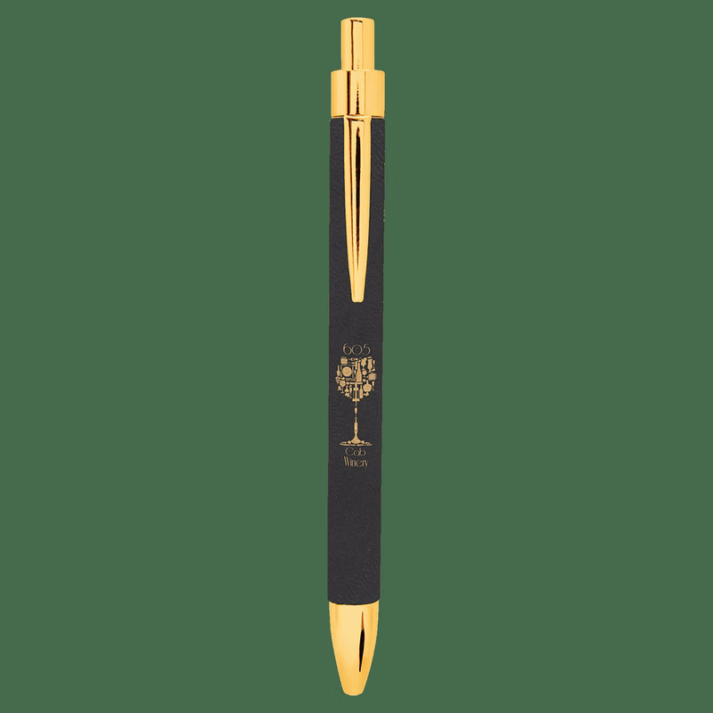 Black/Gold Leatherette Pen