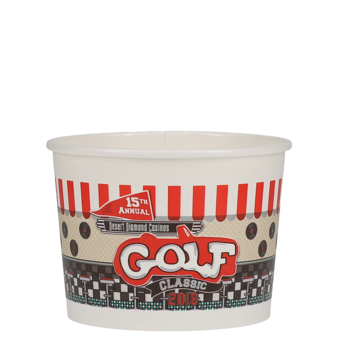 16 oz Food Container Paper White Digital Print 1