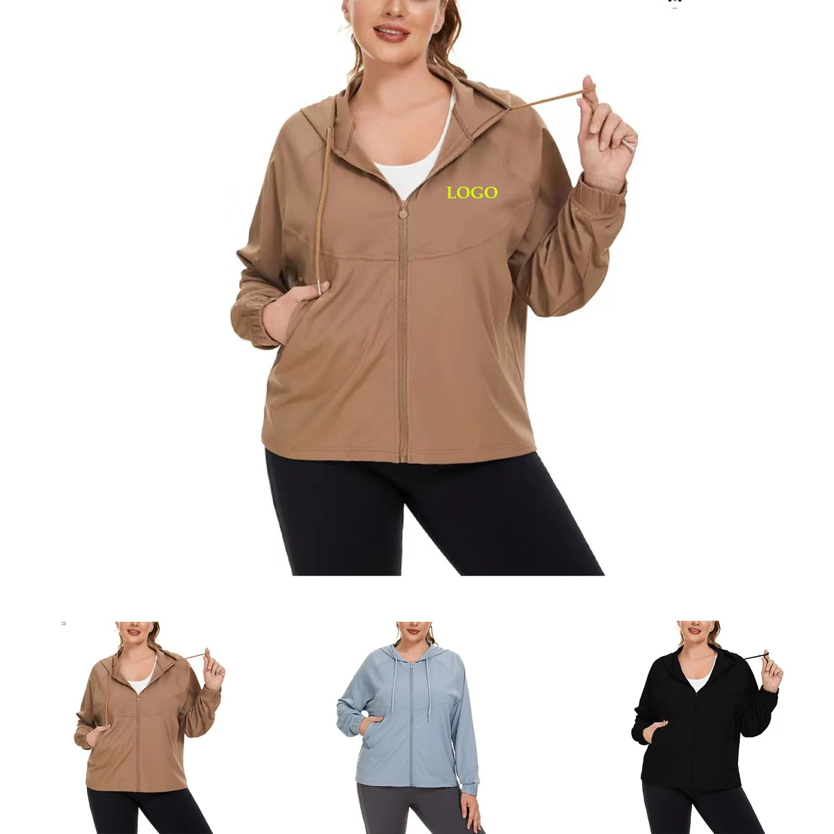 Womens Full Zip Hoodie Jacket 1