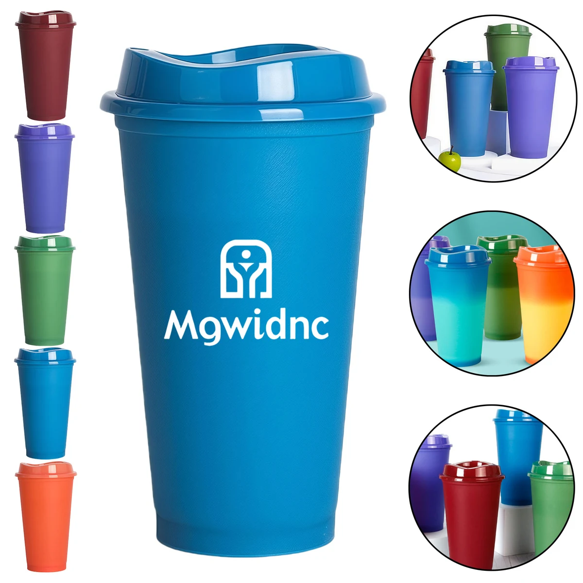 500ml 16oz Creative Heat Sensitive Color Changing Plastic Cup 1