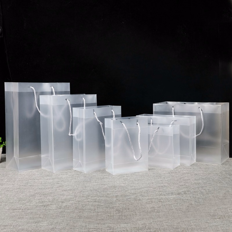 Frosted PP Gift Bag w/Rope Handle