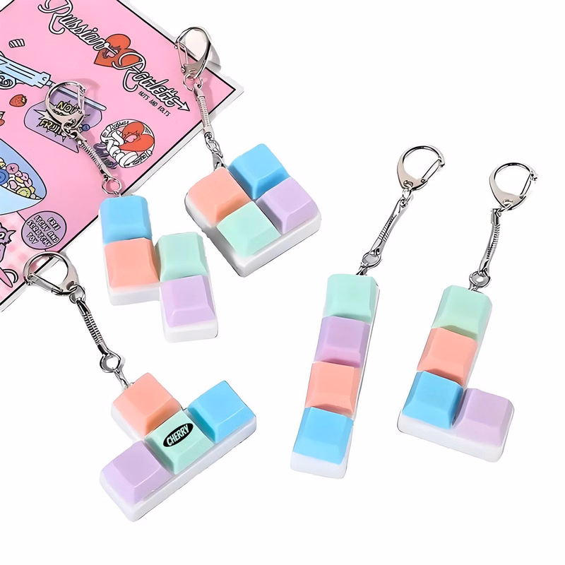 Keyboard Typing Toy Fidget with Keychain