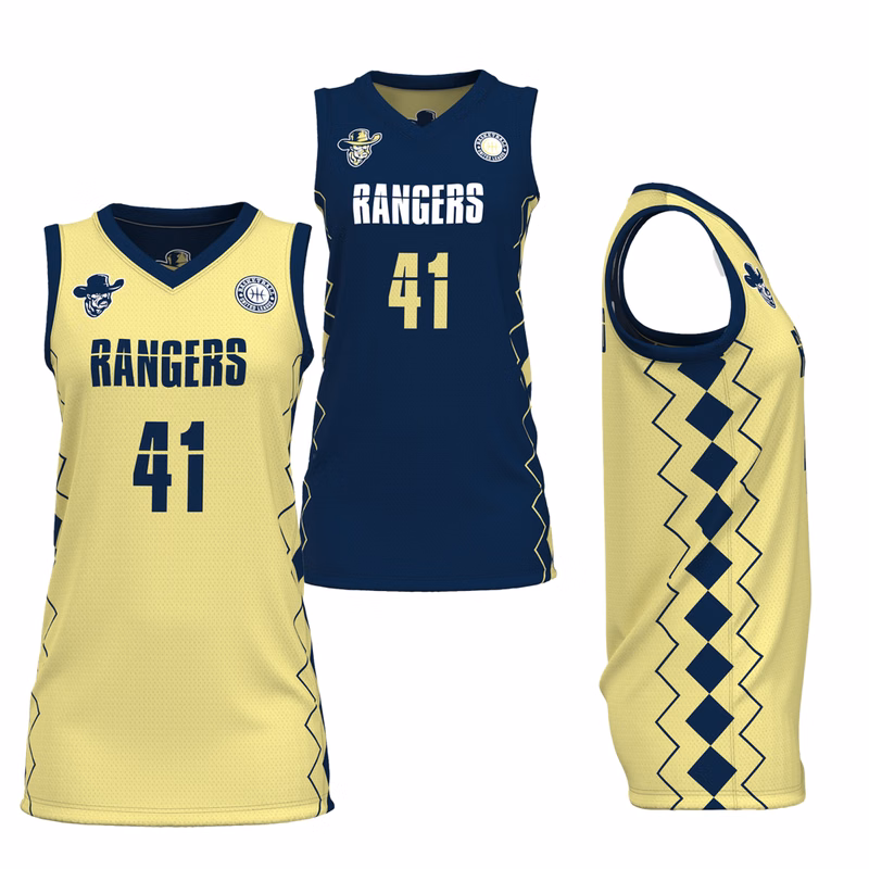 Women's BB V-Neck Reversible Pinhole Mesh Basketball Jersey