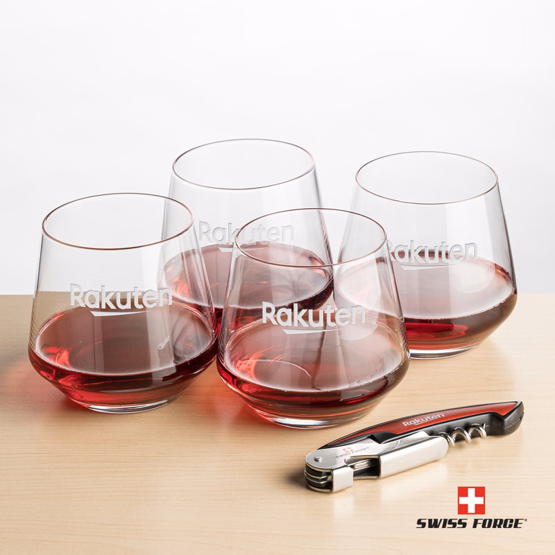 Swiss Force® Opener & Tucson Stemless Wine