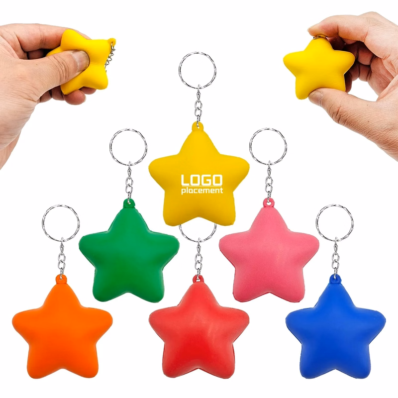 Customized PU Star Keychain