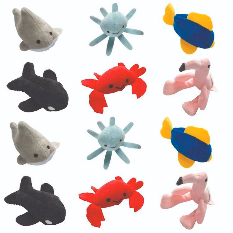 Stuffed Tropical Water Creatures 4" - Assorted