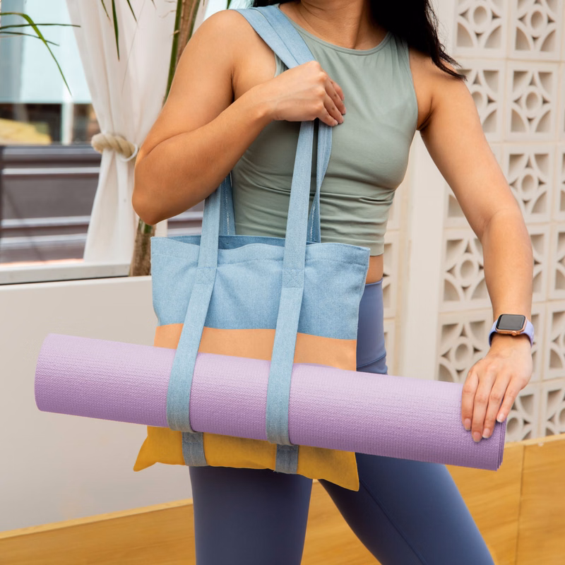 MAIN SQUEEZE YOGA TOTE - DENIM