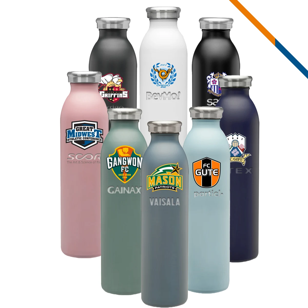 Liga Stainless Steel Water Bottle - 20 OZ., custom water bottle with logo imprint 1