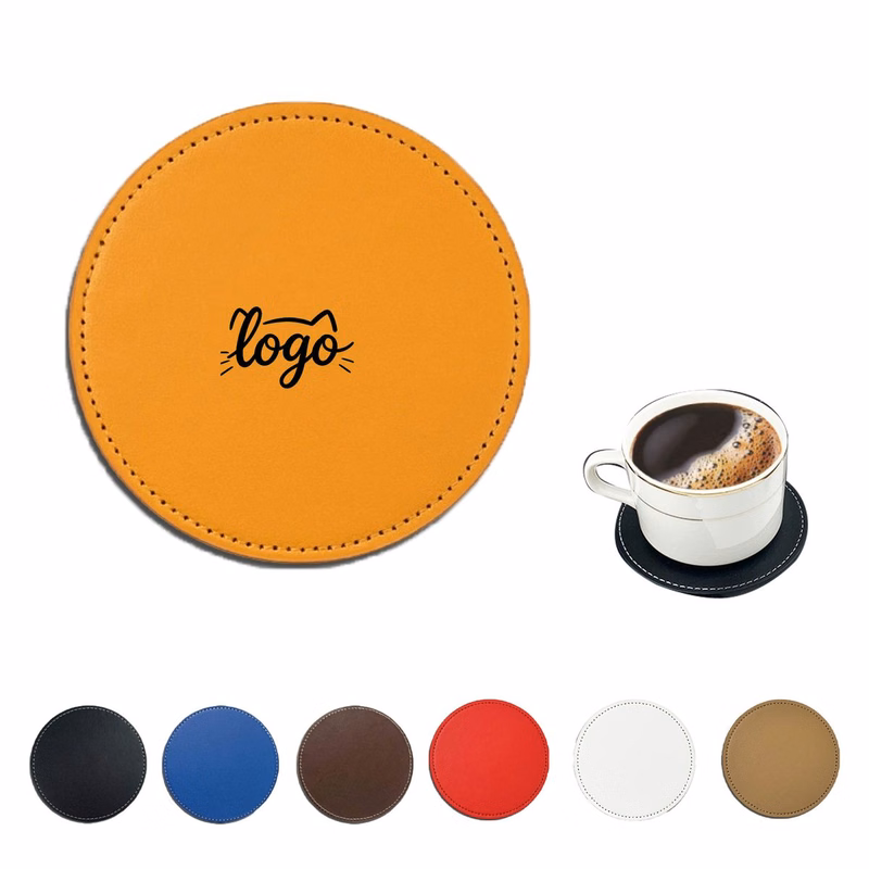 Premium Genuine Leather Drink Coasters for Home and Office