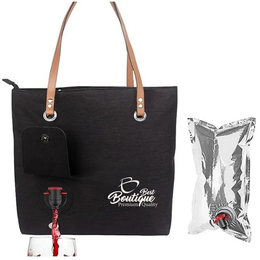 Leakproof Insulated Wine ToteBag w/ Hidden Spout Compartment 1