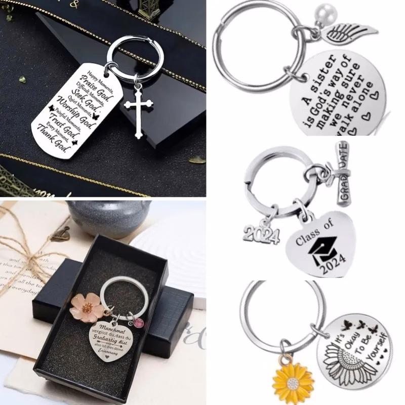Fashion stainless steel key chain pendant jewelry gift
