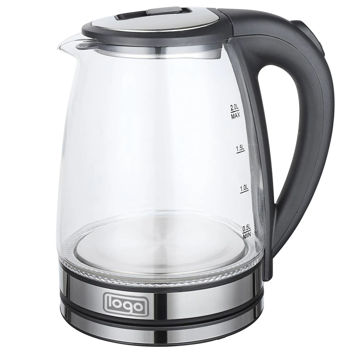 68 OZ LED Glass Stainless Steel Electric Kettle 1