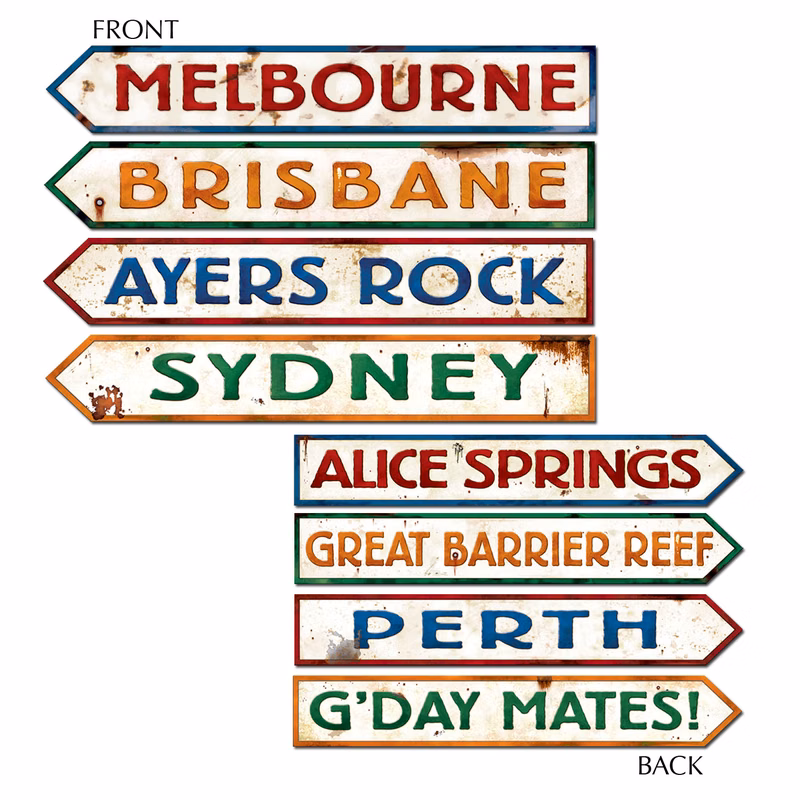 Australian Street Sign Cutouts