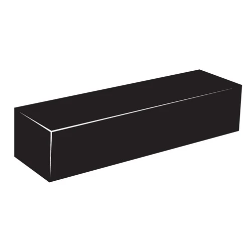 Black Acrylic Pedestal Box - 2" x 12" x 2" 1
