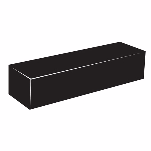 Black Acrylic Pedestal Box - 2" x 12" x 2"