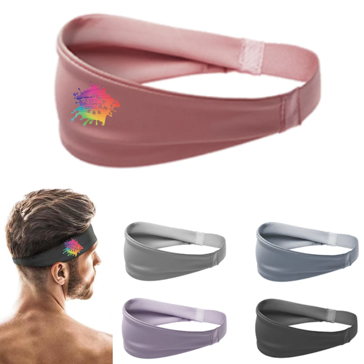 Full Color Polyester sweatwicking headband MOQ 50 1