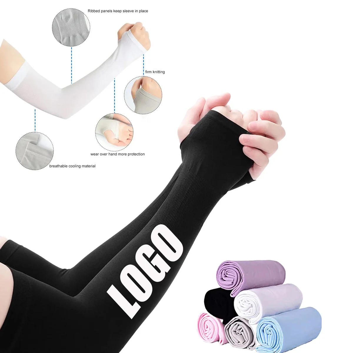 Ice Fabric Arm Sleeve Cover Warmers UV Protection 1