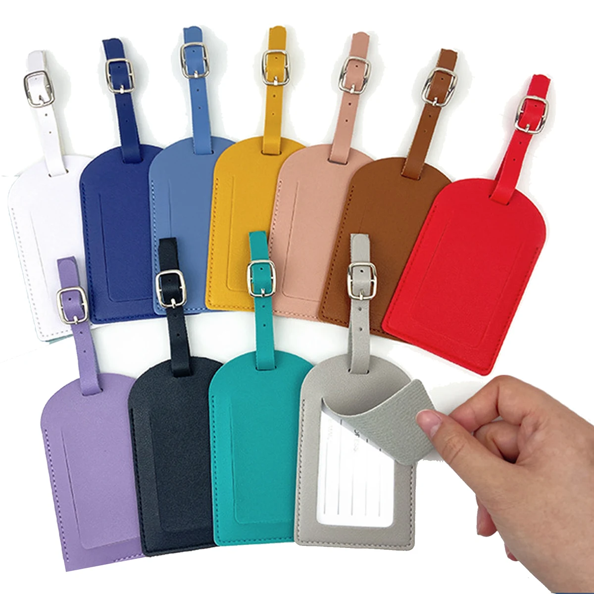 Travel Premium PU Leather Luggage Suitcase ID/Bag Tag 1