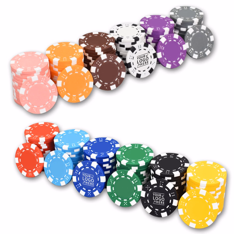 Dice Striped Poker Chips
