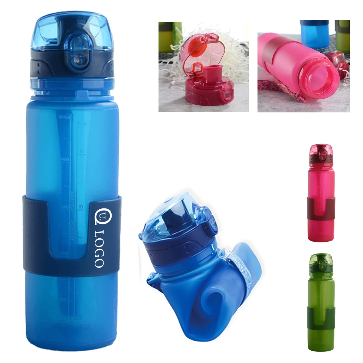 17Oz Blue Foldable Water Cup 1