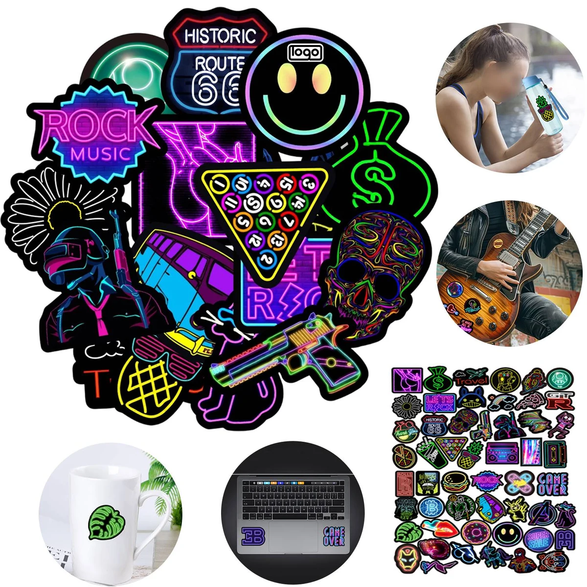 50pcs Waterproof Vinyl Stickers Set 1