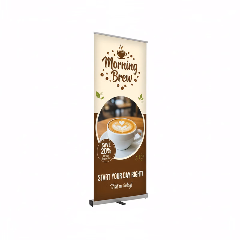 24"W x 80"H Monza™ Fx Retractable Banner Stand Kit, Vinyl