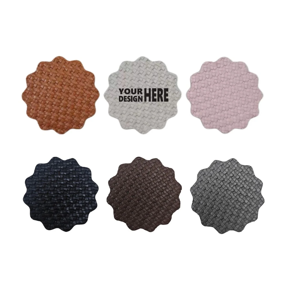 Stylish PU Leather Drink Coaster 1