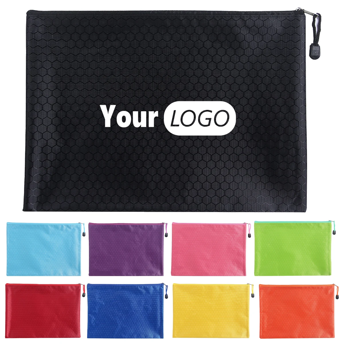 Pvc Football Pattern Waterproof Zipper File Bag 1
