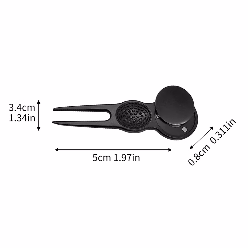 Golf Divot Repair Tool with Magnetic Ball Marker